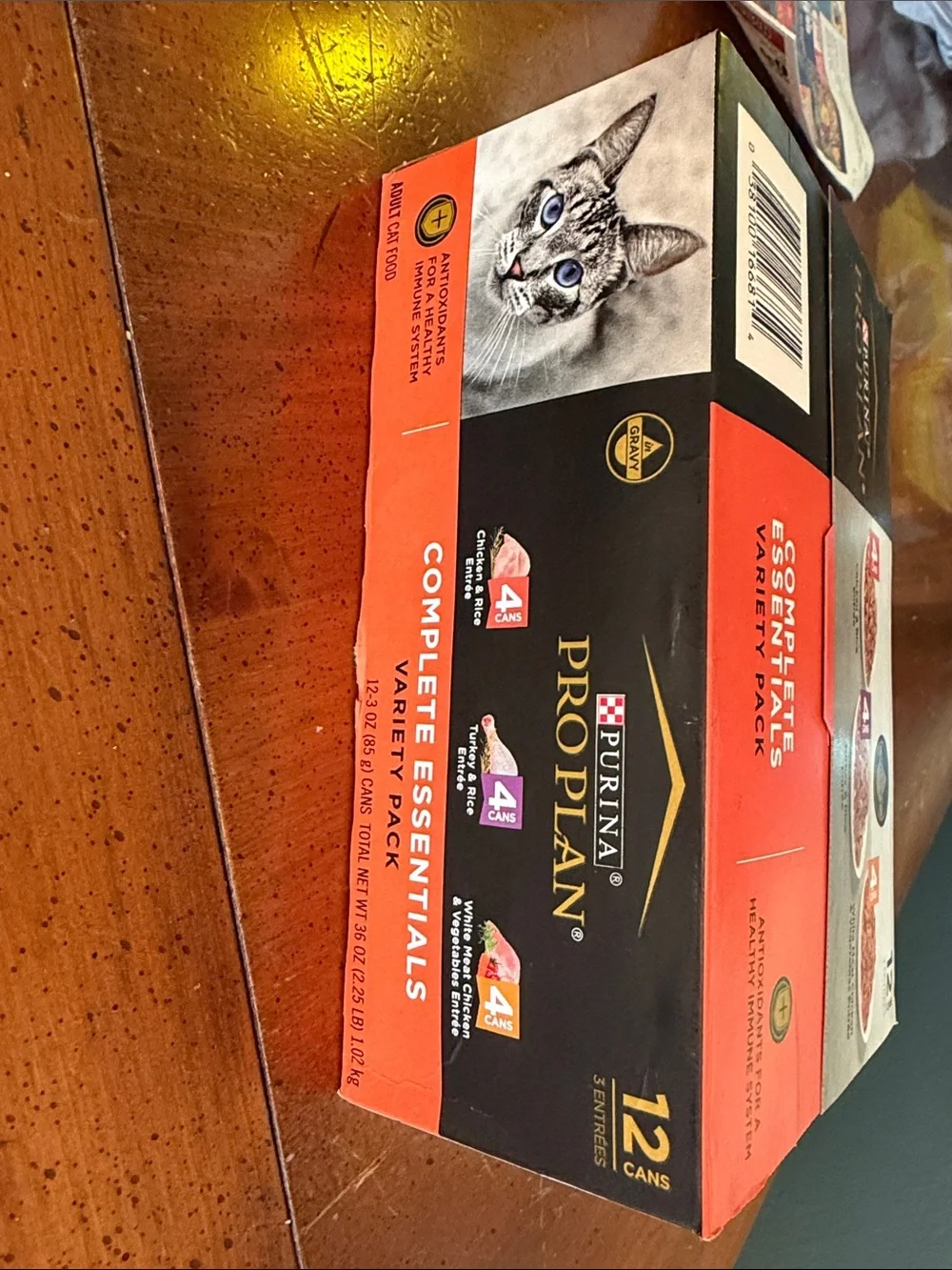 New Complete Essentials Cat Food Variety Pack - Orange & Black